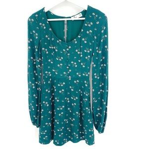 Hollister Long Sleeve Floral Skater Style Dress (Sz XS)